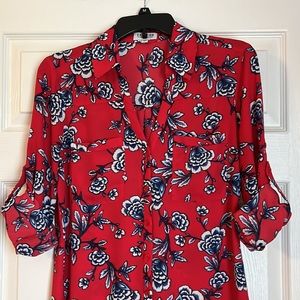 Express Portofino Slim Fit red/white/blue floral